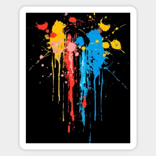 Abstract Colorful Paint Drip – Vibrant Artistic Splash Magnet